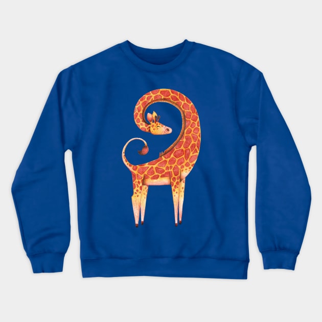 giraffe circle neck Crewneck Sweatshirt by Mako Design 